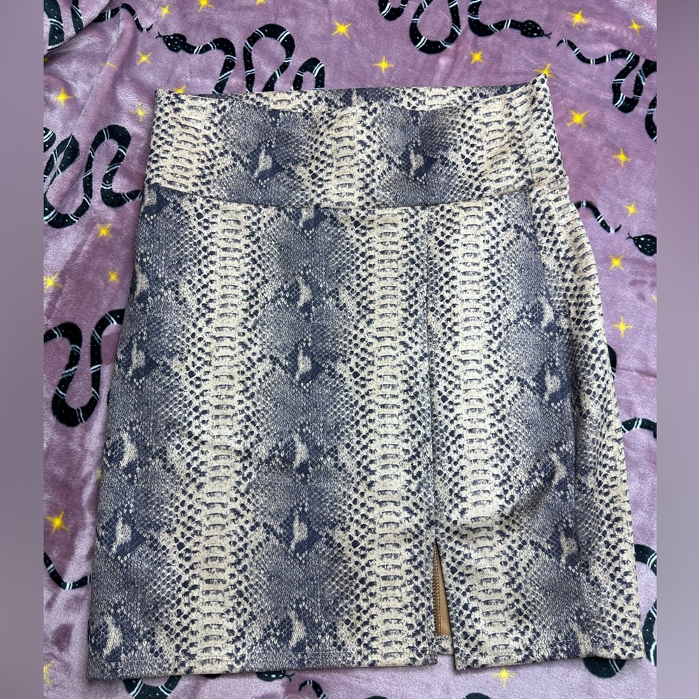 Snake Print Skirt